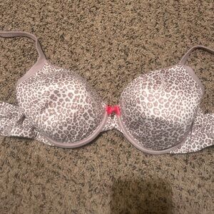 Victoria's Secret Animal Print Bra with Pink Accent